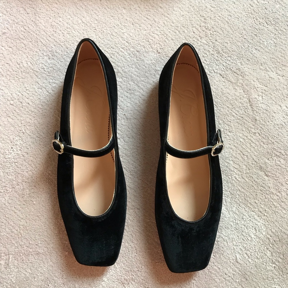J Crew Velvet Mary Jane NWT